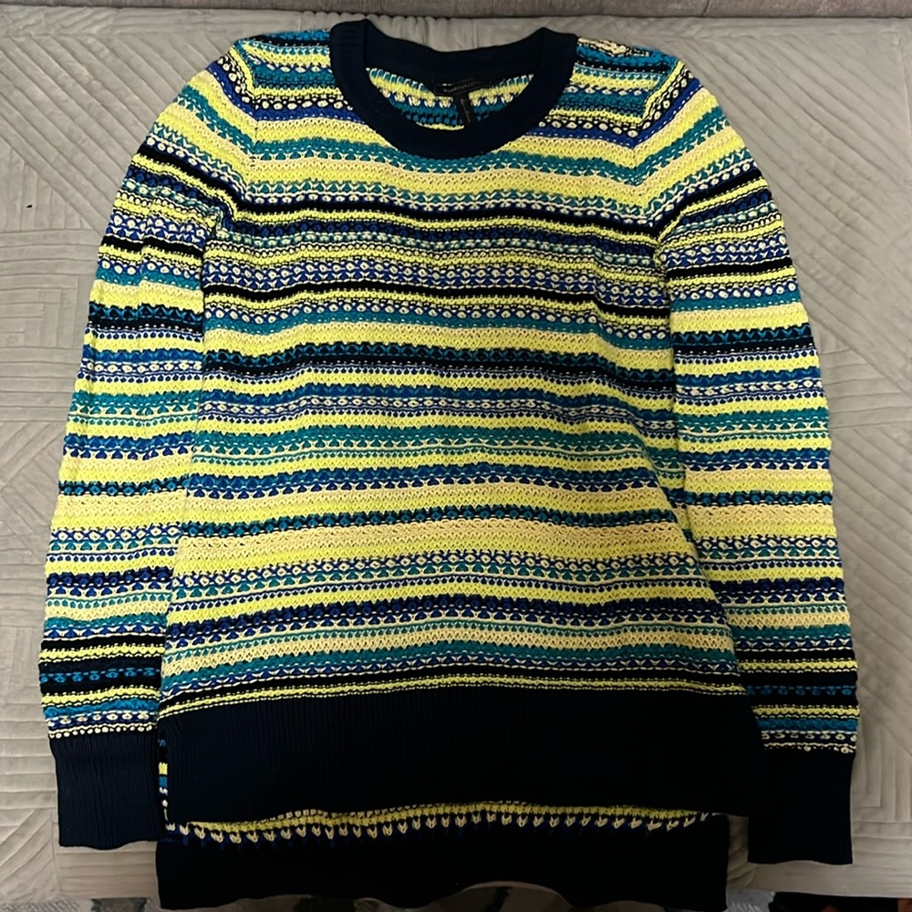 Women’s BCBGMaxAzria Ananda Multicolor Striped Sweater, Size S